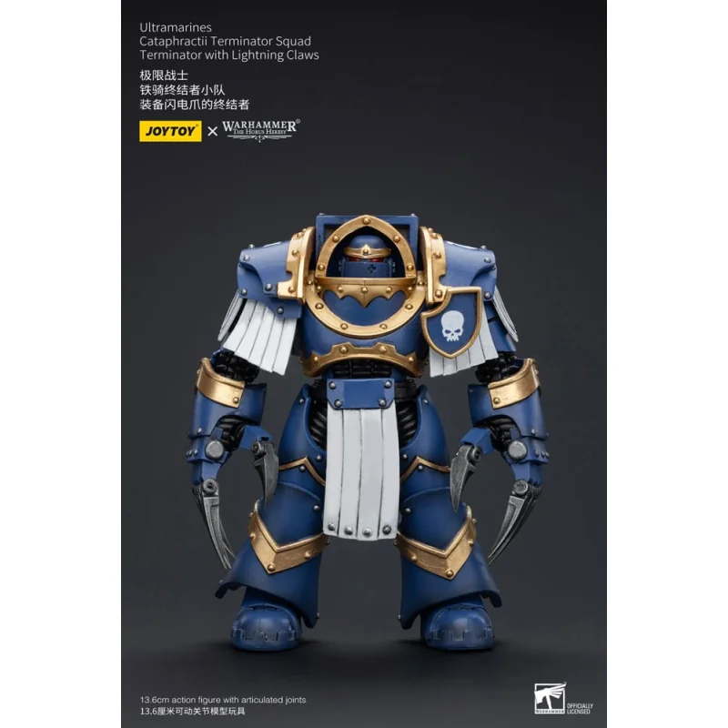 Figurita Warhammer The Horus Heresy figure 1/18 Ultramarines Cataphractii Terminator Squad Terminator with Lightning Claws 14 c