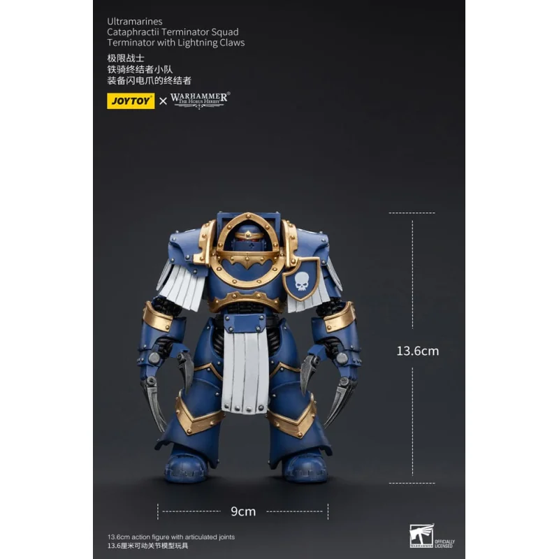 Warhammer The Horus Heresy figure 1/18 Ultramarines Cataphractii Terminator Squad Terminator with Lightning Claws 14 cm