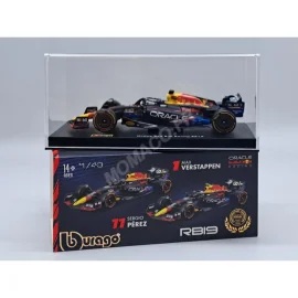 Miniatura RED BULL F1 RB19 TEAM ORACLE RED BULL RACING 1 MAX VERSTAPPEN GRAND PRIX AUSTIN 2023 1ER (PACKAGING PREMIUM AVEC CASQ