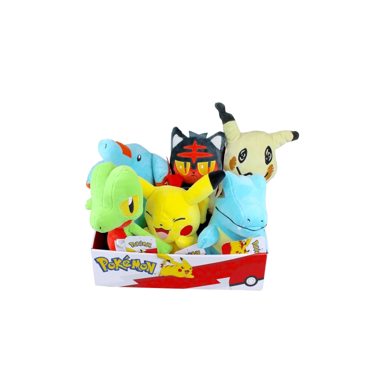 Peluche Pokemon - 20 cm plush toy assortment (Phanpy, Mimiqui, Pikachu, Arcko, Kaiminus, Flamiaou)