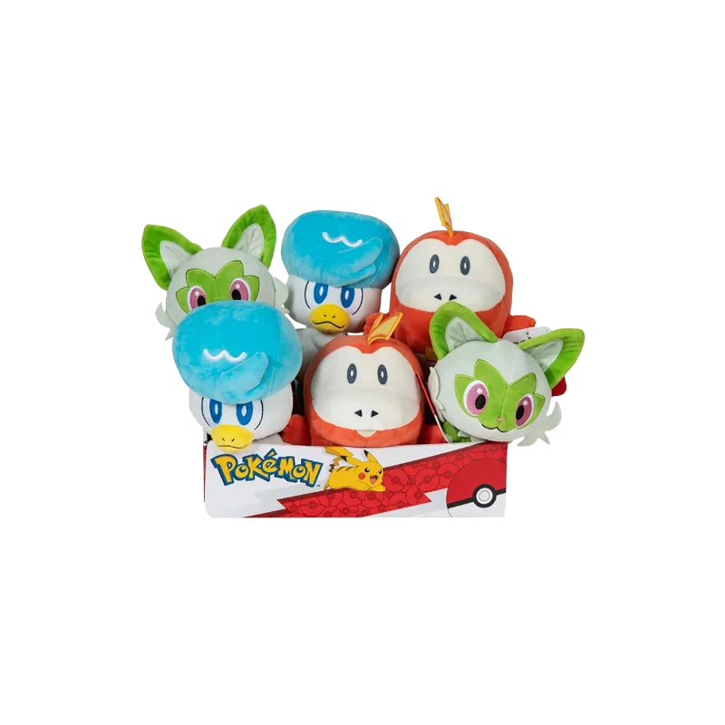 Peluche Pokemon - 20 cm plush toy assortment (Coiffeton, Poussacha, Chochodile) x2