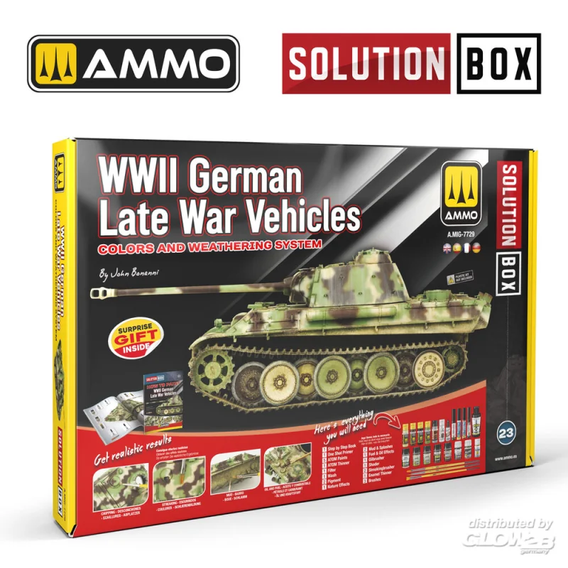 Pintura SOLUTION BOX 23 -WWII German Late War Vehicles. Colors and Weathering System