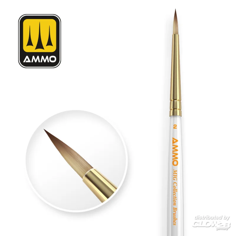 Pincel AMMO MIG Collection Brushes Conical Ø2