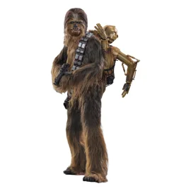 Figurita Star Wars Episode V figure Movie Masterpiece 1/6 Chewbacca with Disassembled C-3PO