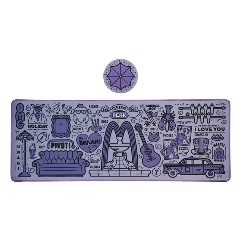  Friends coated desk pad & coaster set