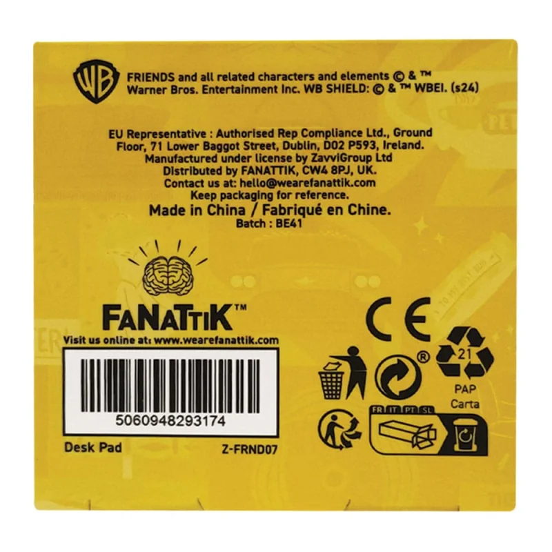 FaNaTtik Friends coated desk pad & coaster set