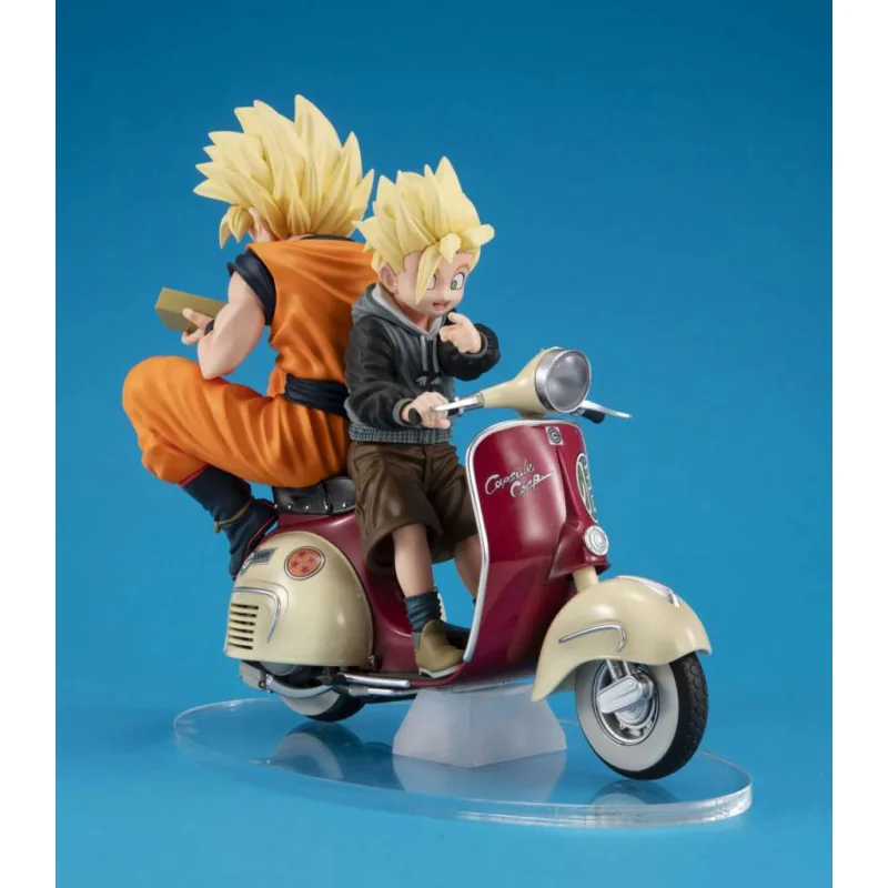 Figurita Desktop Real Mccoy Ex Dragon Ball Z Ss Son Goku & Ss Son Gohan & Motorbike