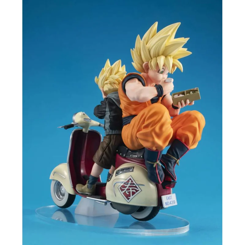 Figuras Desktop Real Mccoy Ex Dragon Ball Z Ss Son Goku & Ss Son Gohan & Motorbike