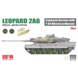 Maqueta Leopard 2A6 Captured Version with T-80 Wheels in Moscow 2 in 1 Limited Edition