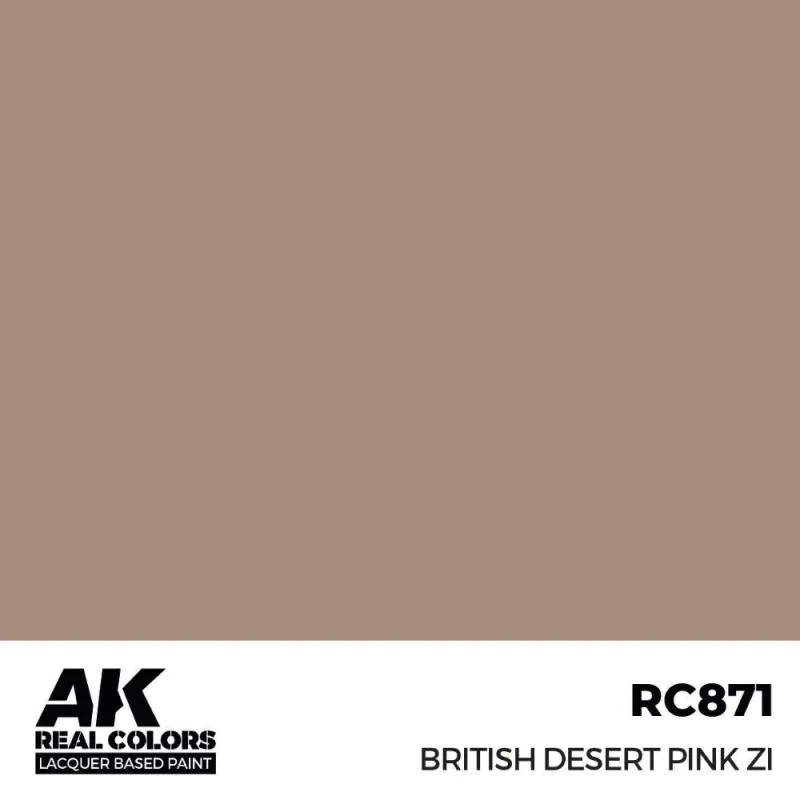 Pintura acrílica para maquetas AK INTERACTIVE: Real Colors Bristish Desert Pink ZI 17 ml.