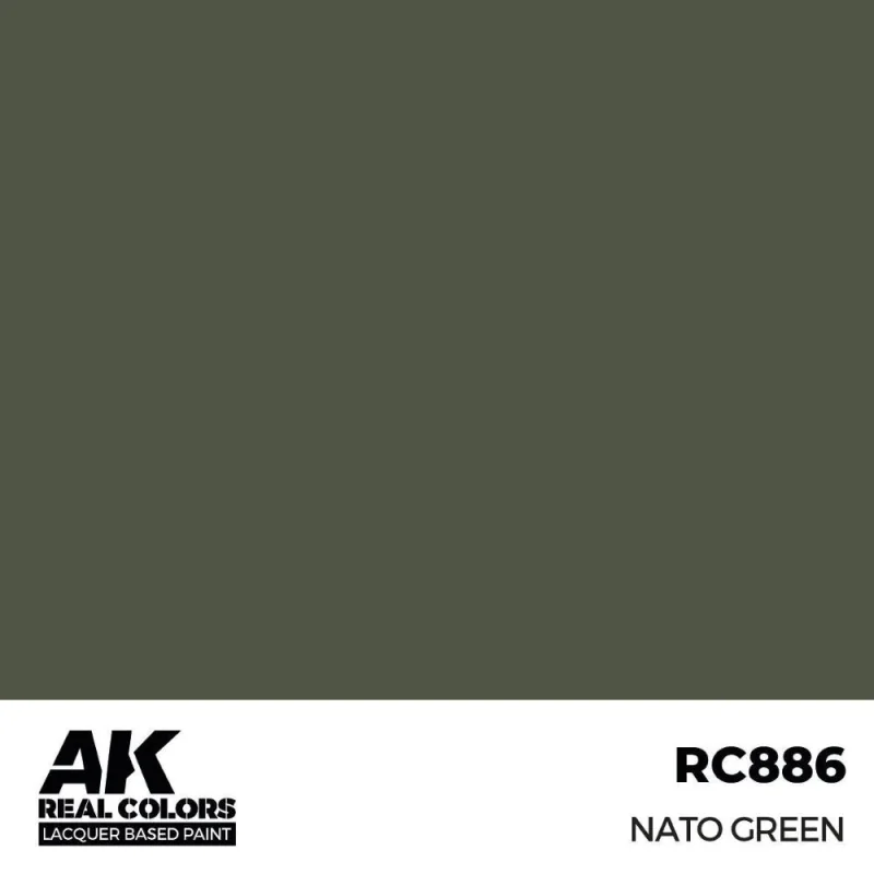 Pintura acrílica para maquetas AK INTERACTIVE: Real Colors NATO Green 17 ml.