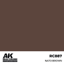 Pintura acrílica para maquetas AK INTERACTIVE: Real Colors NATO Brown 17 ml.