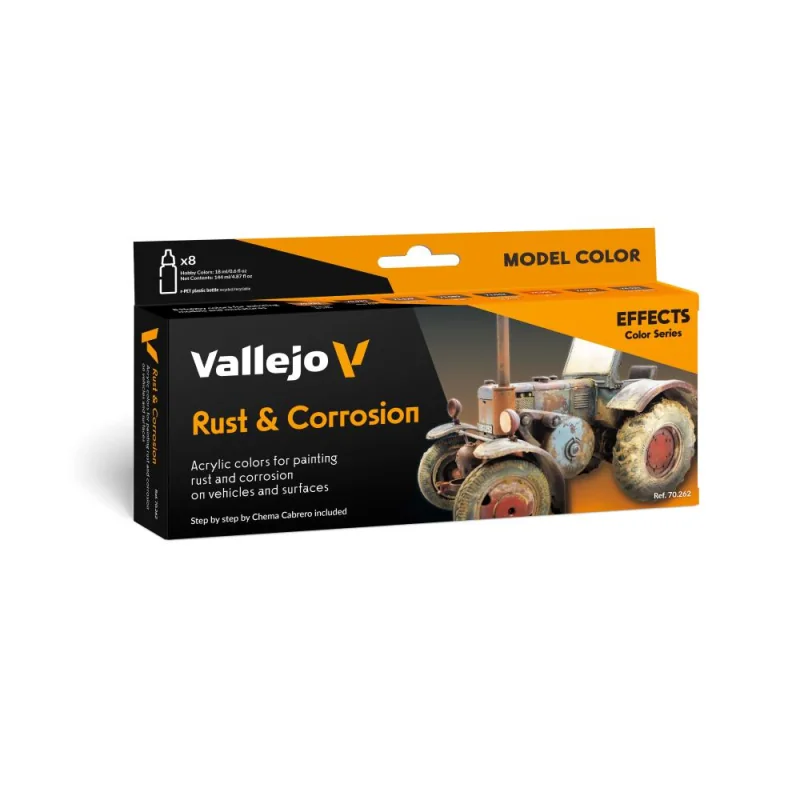 Pintura Vallejo 8 colors 18 ml set Rust & Corrossion by Chema Cabrero