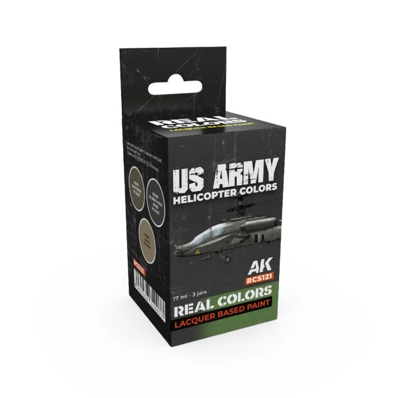 Pintura AK INTERACTIVE: Real Colors US Army Helicopter Colors SET