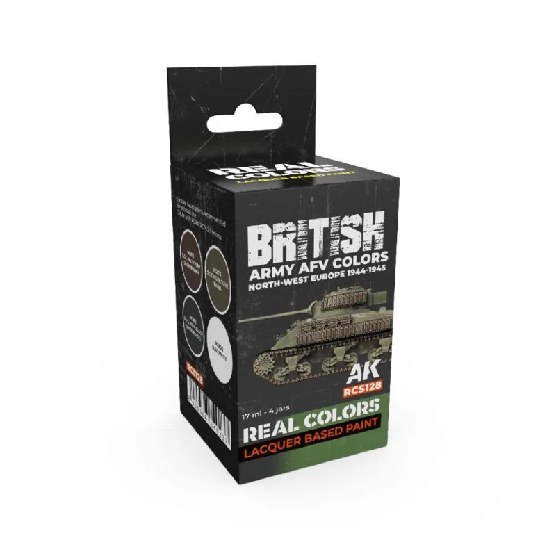 Pintura AK INTERACTIVE: Real Colors British Army AFV Colors. North-West Europe 1944-1945 SET