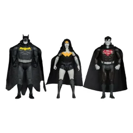 Figurita DC Direct Figures Super Powers Batman, Superman & Wonder Woman Black & White Accent Edition Gold Label 13 cm