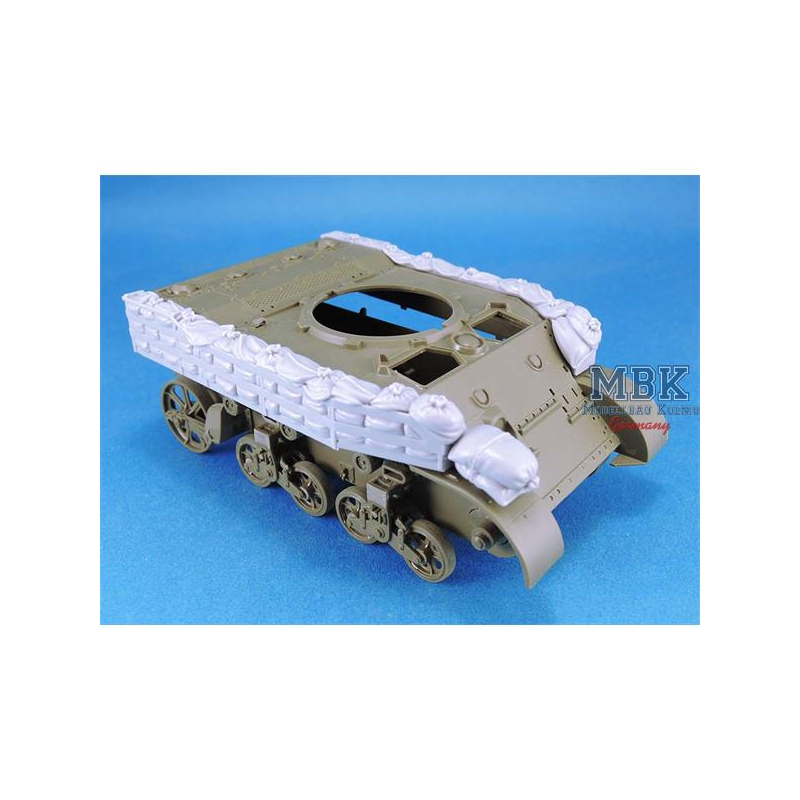 resina impresa en 3D US Light Tank M5 / M8 Side Hull Sandbag Armor set