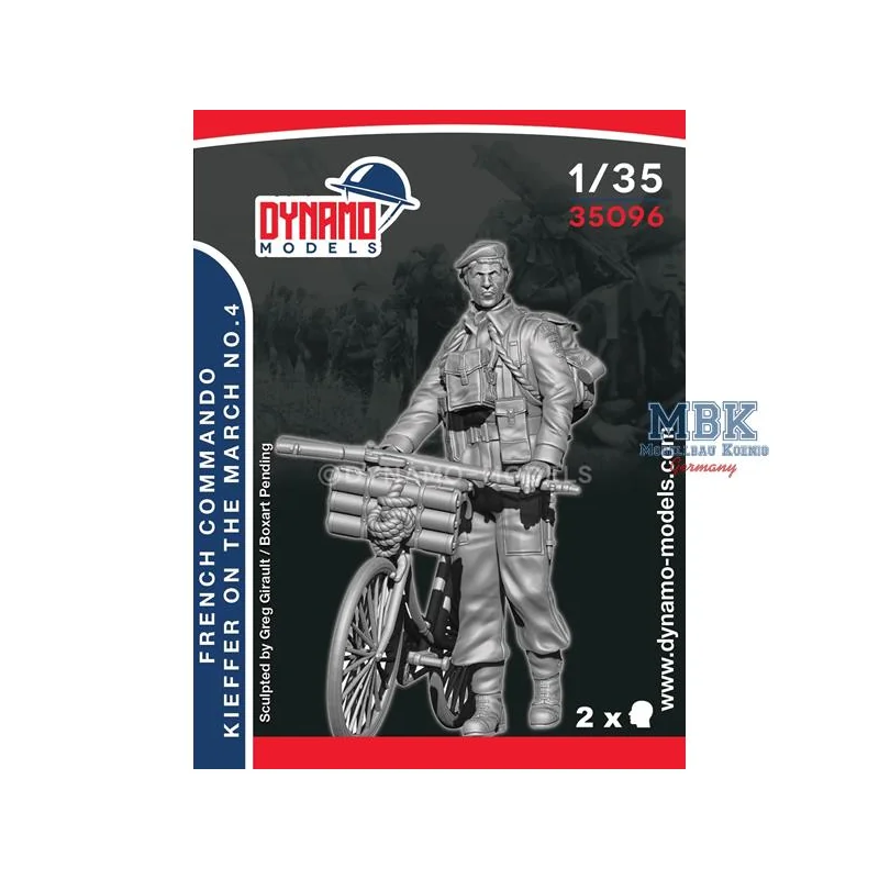 Figuras French Commando Kieffer Marching No.4 w/bicycle