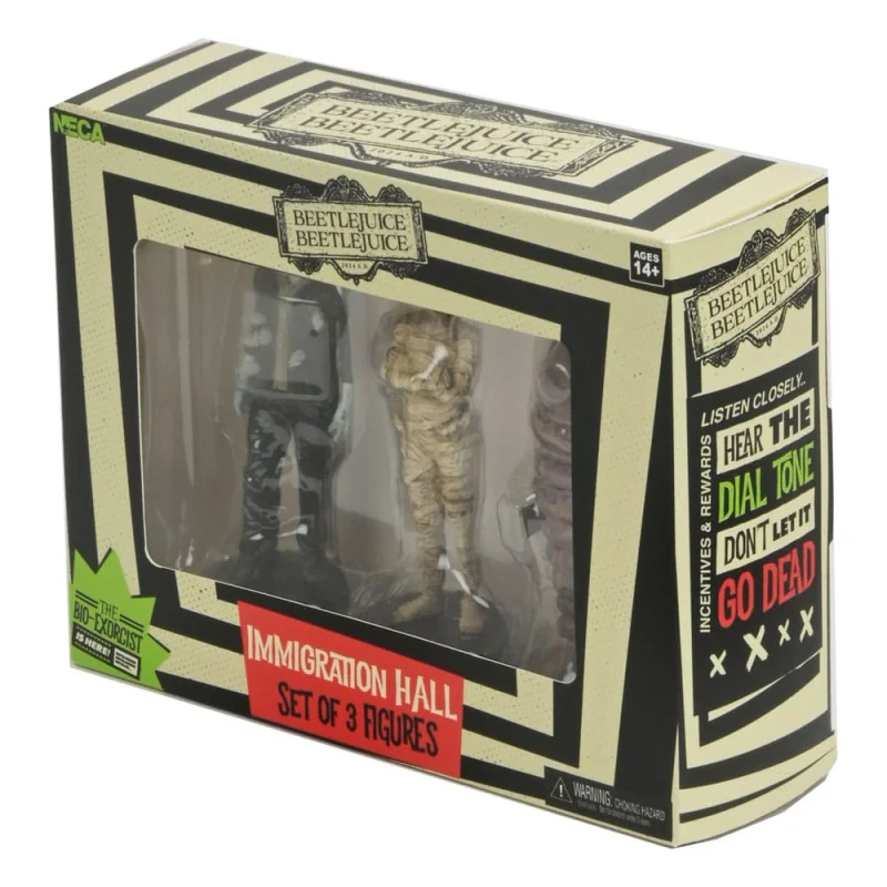 NECA Beetlejuice Beetlejuice pack 3 Figures Immigration Hall 1 10 cm