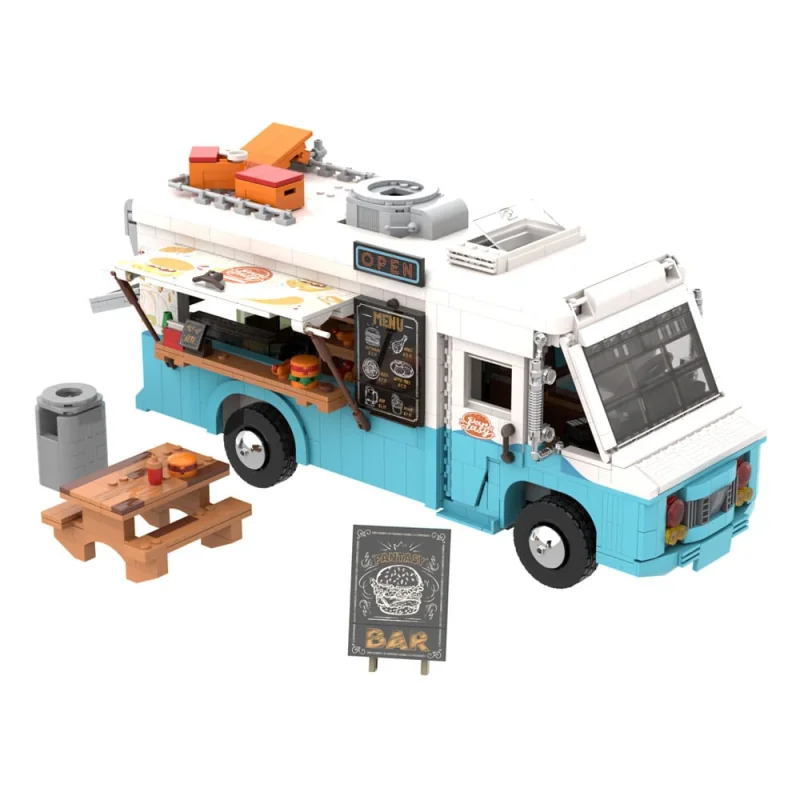  Original Joyside Series Retro Food Truck Building Set 19 cm