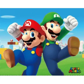  Super Mario - Póster lenticular 3D - Mario y Luigi (23,5 x 28,5)