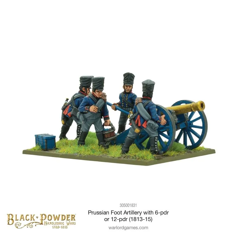 Juego de figura Napoleonic Prussian Foot Artillery with 6- or 12-Pdr (1813-15)