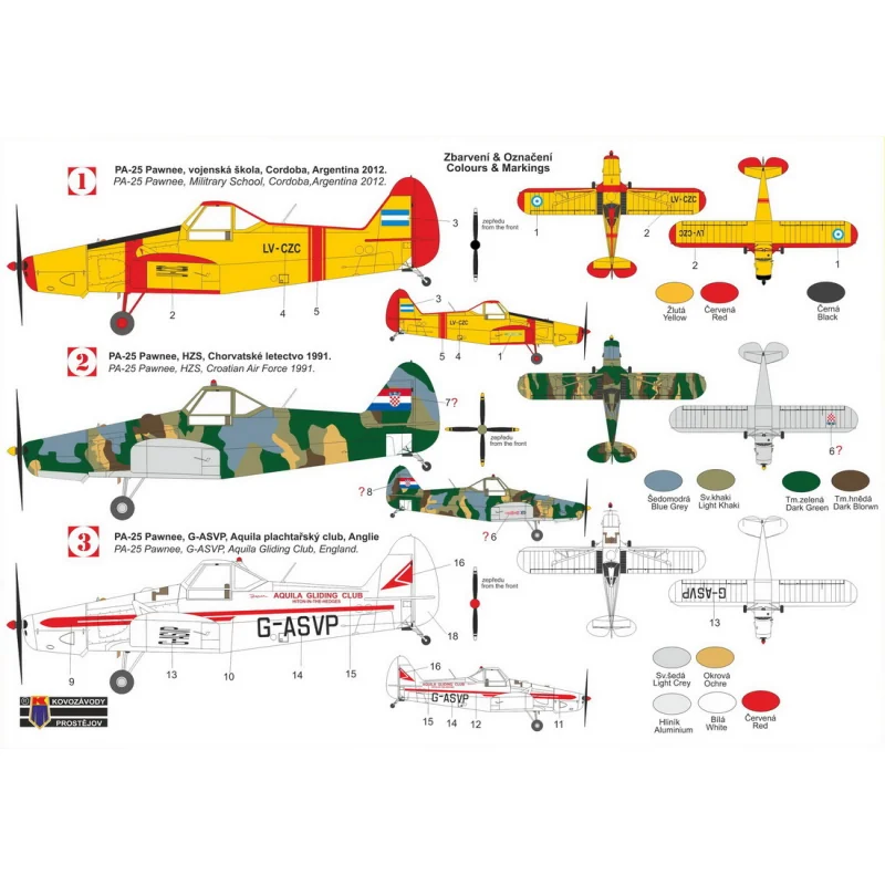 Maqueta de avión Piper Pa-25 'Pawnee', Pt.2 re-release, new decals