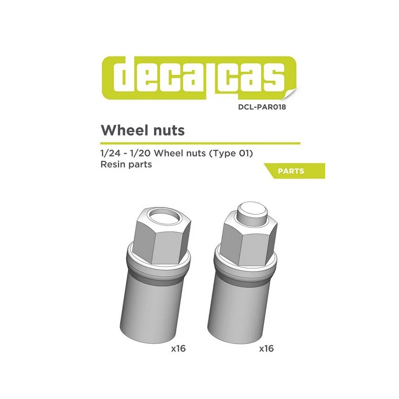  WHEELS NUTS RESIN PARTS 16+16UNITS