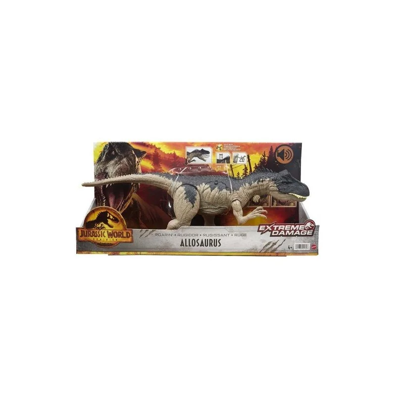 Figurita Mattel - Jurassic World Extreme Damage Roarin Allosaurus