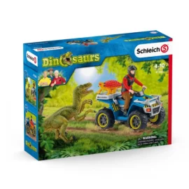 Figurita Schleich 41466 - Dinosaurs Quad Escape From Velociraptor