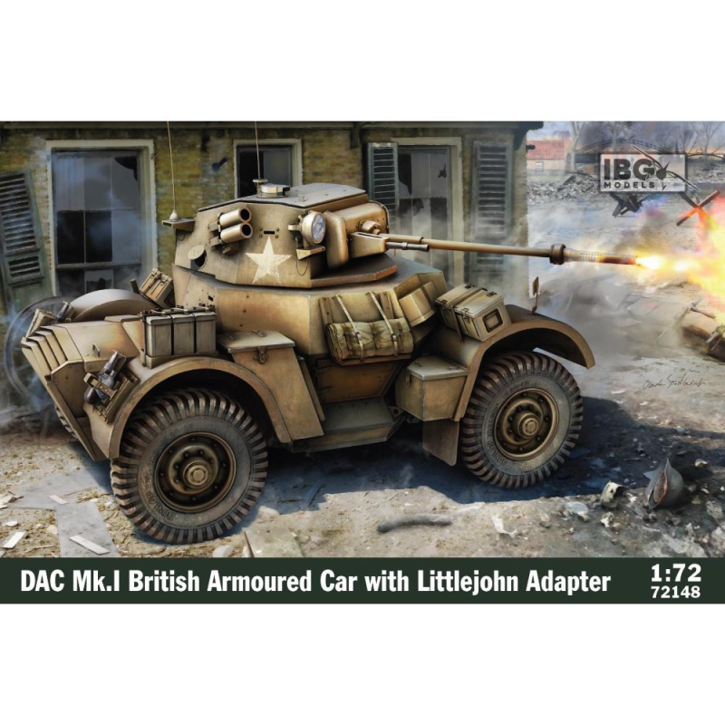 Maqueta IBG MODELS: 1/72 - DAC Mk.I British Armoured Car with Little John Adapter