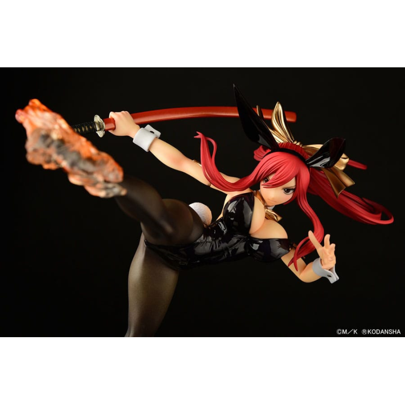 Figuras Fairy Tail statuette 1/6 Erza Scarlet High Kick Black Bunny Ver. 37cm