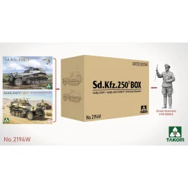 Maqueta TAKOM MODEL: 1/35; Sd.Kfz.250² Box Sd.Kfz.250/1+Sd.Kfz.250/3"GREIF"+1/16 Erwin Rommel (Limited edition)