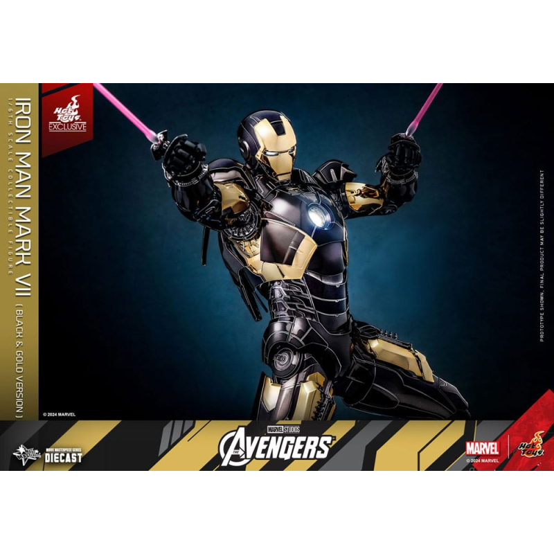 Hot Toys The Avengers Diecast Movie Masterpiece 1/6 Iron Man Mark VII (Black & Gold Version) 32 cm