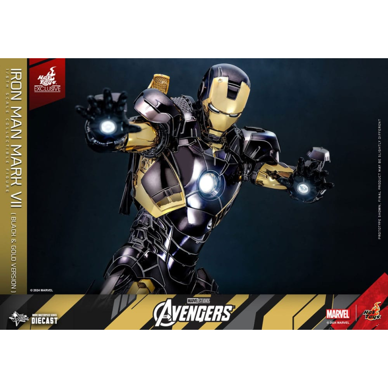 The Avengers Diecast Movie Masterpiece 1/6 Iron Man Mark VII (Black & Gold Version) 32 cm