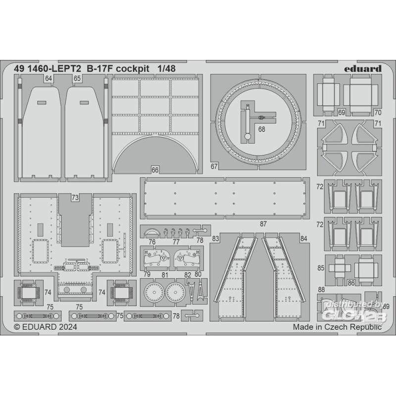 Kit de detalle para aviones B-17F alternate nose (frame X) PART I