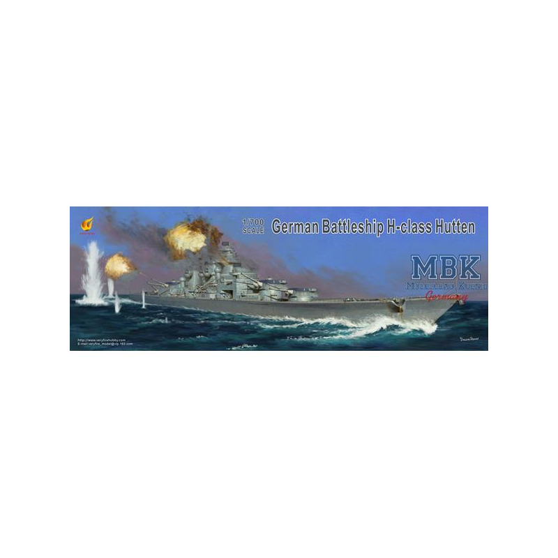 Maqueta German Battleship H-Class HUTTEN-Deluxe Kit