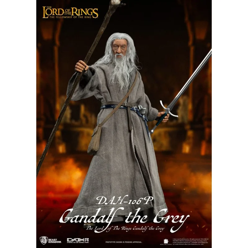 Beast Kingdom Toys Lord of the Rings Dynamic Action Heroes 1/9 Gandalf the Grey 21cm Figure