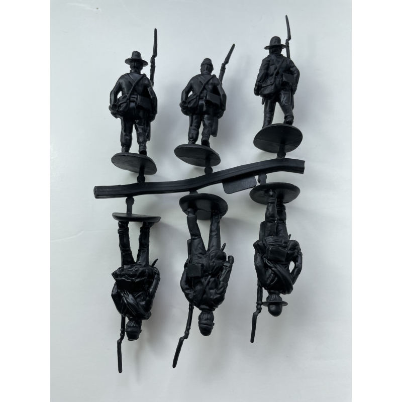 Figuras históricas ACW Marching set 2 molded in Dark blue color like ACW Union army