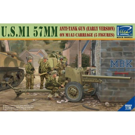 Figuras U.S. M1 57mm anti tank Gun early+ 5 Figuren