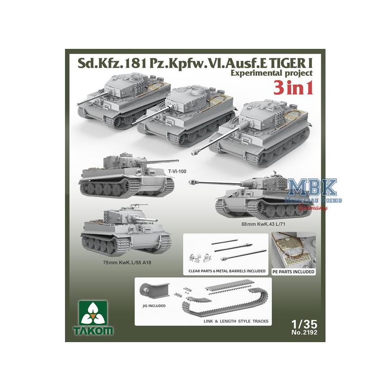 Maqueta militar Tiger I Sd.Kfz.181 Pz.Kpfw. VI Ausf.E Experimental