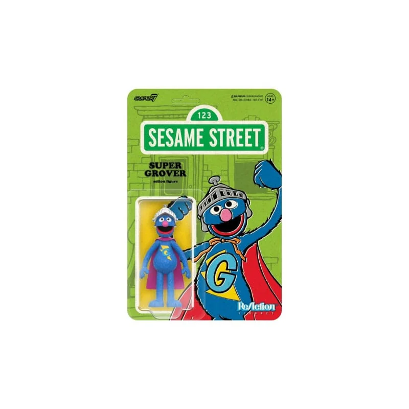 Figurita 1, Sesame Street ReAction Figure Wave 03 Super Grover 10 cm