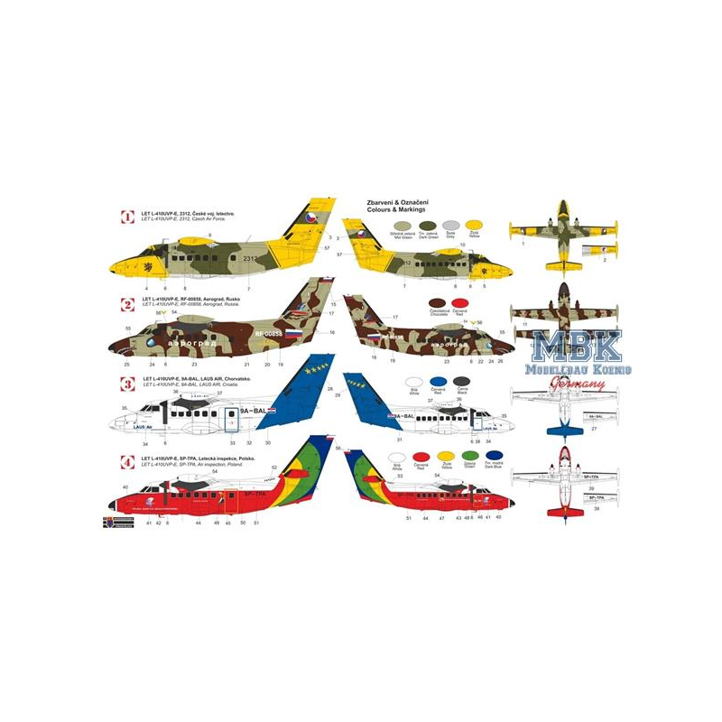 Maqueta de avión Let L-410UVP-E “Turbolet” Over Europe