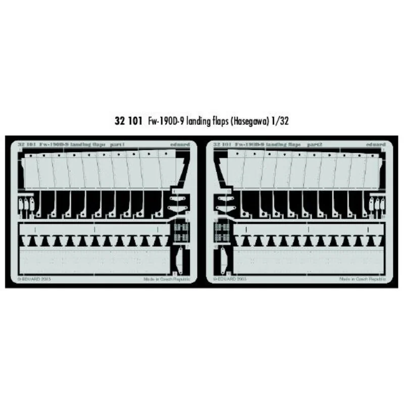 Focke Wulf Fw 190D-9 landing flaps (diseñado para ser ensamblado con maquetas de Hasegawa)