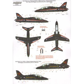  Calcomanía RAF Display Aircraft 1993 and 2011 (3) BAe Hawk T.1A XX244 and XX245 208(R) Squadron 4FTS 2011 display aircraft flow
