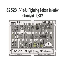 Lockheed Martin F-16CJ Fighting Falcon interior PRE-PAINTED IN COLOUR! (diseñado para ser ensamblado con maquetas de Tamiya)