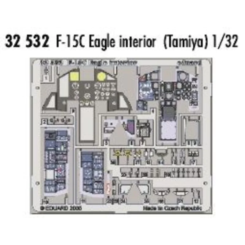 McDonnell Douglas F-15C Eagle interior PRE-PAINTED IN COLOUR! (diseñado para ser ensamblado con maquetas de Tamiya)