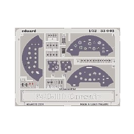 Vought F4U-1 Corsair instrument panel PRE-PAINTED IN COLOUR! (diseñado para ser ensamblado con maquetas de Trumpeter)