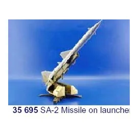 SA-2 missile on launcher (diseñado para ser ensamblado con maquetas de Trumpeter)