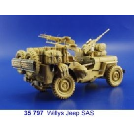 SAS Willys Jeep (diseñado para ser ensamblado con maquetas de Tamiya TA35033)